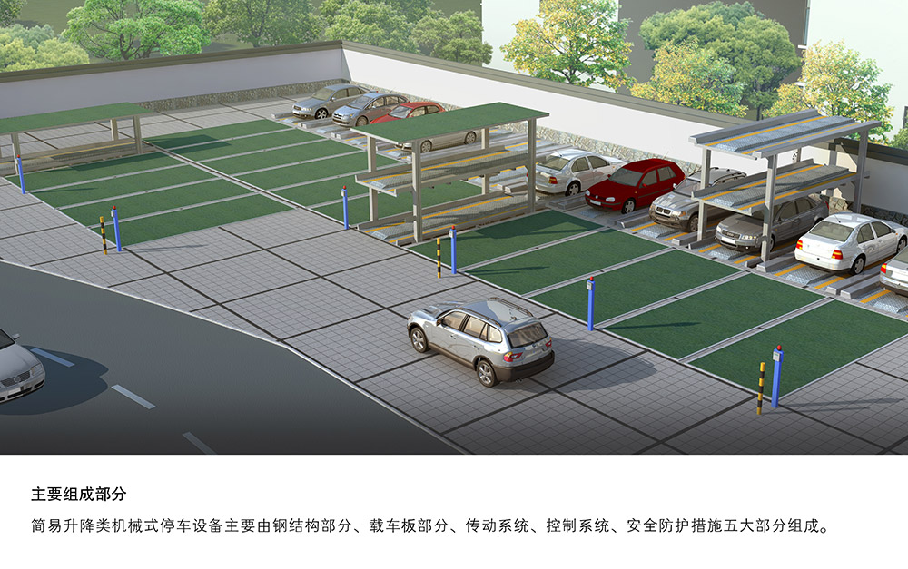 重庆PJS2D1正一负一地坑简易升降立体车库主要组成部分.jpg